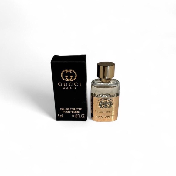 NWT Gucci Guilty Eau de Toilette Mini with Box - Gold & Clear - Picture 2 of 6